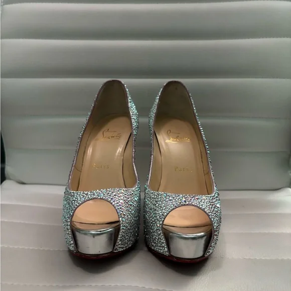 Crystal Embellished Christian Louboutin heels - Picture 8 of 11